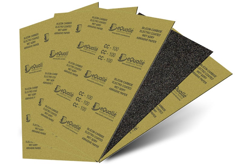 eQualle Sandpaper | 9"" x 11"" | Grit 80 | Extra Coarse | 10 Sheets | High Abrasive | Woodworking | Metal Finishing - Image 4